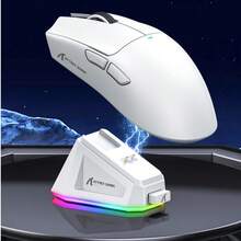 ATTACK SHARK Lightweight PAW3311 Gaming Mouse, 3-Mode Wireless Bluetooth Mouse With RGB Charging Base, Rechargeable Computer Gaming Mouse For Home, Business And Office - View 3