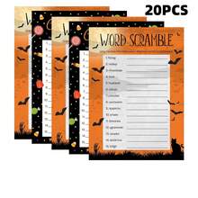 30Pcs-5pcs Halloween Word Search Game Card Set Halloween Party Game 30 Players Home Classroom Activities Fall Carnival Party Supplies - View 15