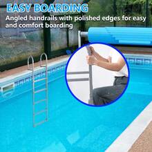 5-Step Retractable Dock Ladder, 350LB Heavy-Duty Aluminum Boat Ladder with Non-Slip Treads & Quick-Release Buckles, Saltwater-Proof Design for Pontoon, Pool, Lake, Marine Use - Abnehmbar - Übersicht 7