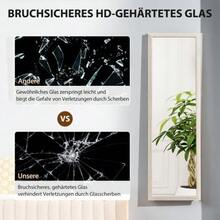 160 X 50 Cm Full-Length Mirror, Versatile, Rectangular Framed Design, White - White - View 5