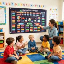 254件兒童天氣日曆 幼兒蒙特梭利玩具 毛氈板語言學習圖表 法蘭絨忙碌板教育玩具 男孩女孩生日禮物 - 藏蓝色 - 查看 4