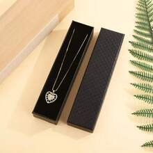 Black Premium Textured Gift Box, Elegant Fashion Packaging Box For Earrings, Rings, Necklaces, Bracelets, Minimalist Creative Box - Black - View 5