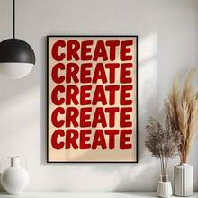 1pc Vertical Minimalist Motivational Unframed Poster With Bold "REPEATED WORD" Phrase - Neutral Aesthetic Canvas Print Suitable For Room, Bedroom, - Modern Ink, Frameless Vertical Decor, - 0 - View 5