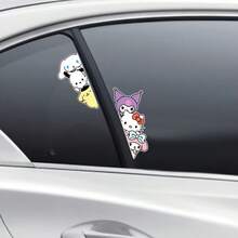 SANRIO 1pc Hello Kitty Cartoon Cute Anime Character Sticker, Self-Adhesive Plastic Sticker, Waterproof And Scratch-Resistant, Semi-Matte Surface, Used For Car Door Window Decoration, Car Stickers, Add Shine To Car Body, Holiday Gift, Great Gift For Family And Friends - A - View 3