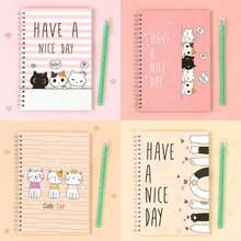 Caderno Gatinhos Cute A5 – Have a Nice Day, Espiral - Quadrado - Visão 2