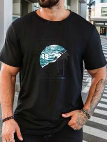 Men T-Shirts - 黑色 - 查看 6
