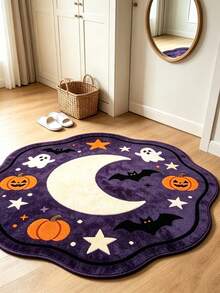 1 tấm thảm tròn màu tím họa tiết trăng, bí ngô, dơi, sao Halloween, thảm trải dưới giường, thảm trang trí nhà cửa, thảm phòng ngủ, thảm nhỏ, thảm phòng khách, thảm nhỏ phòng khách, thảm ngoài trời, tăng phong cách cho ngôi nhà, phù hợp trang trí thêm nét quyến rũ cho gia đình, cải thiện niềm hạnh phúc - Nhiều màu - Xem 6