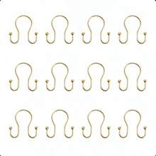 12pcs Gold Metal Shower Curtain Rings, Smooth Sliding Without Jamming, Fits Various Bathroom Shower Rods, Easy To Hang Shower Curtains, Practical Accessory To Enhance Bathroom Experience - Gold - View 8