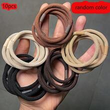 10pcs High Elasticity Durable Black Basic Hair Ties, Used For Updo Hairstyles, Cute Hair Ropes, Suitable For Girls, Women Hair Accessories, Random Colors. - Multicolor - View 9