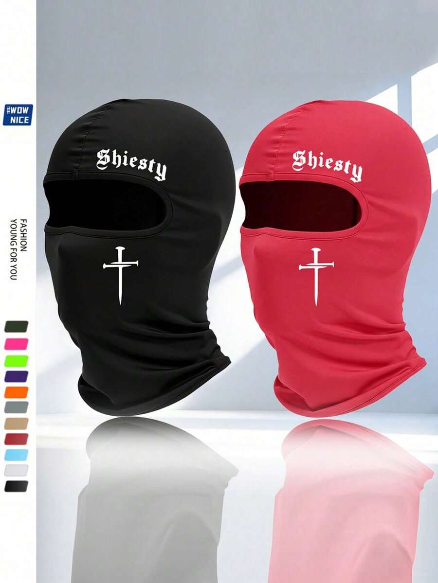 1 buah/2 buah Masker Balaclava, Masker Ski Pelindung Matahari Ringan dan Bernapas, Unisex, Cocok untuk Sepak Bola, Bersepeda, Musim Panas - MultiWarna - View 1