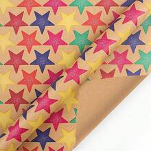 WRAPT Birthday Wrapping Paper Large Premium Thick 50x70cm Gift Paper - Bright Scandinavian Gift Wrapping Paper (Light Yellow Birthday/Star/Stripes, 6 Sheets) - Multiple Styles - View 11