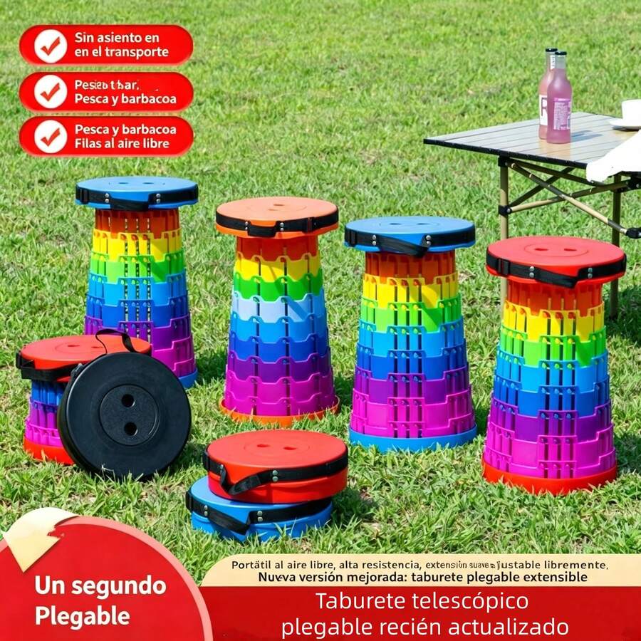 Outdoor Telescopic Folding Stool, Camping Stool, Portable Fishing Stool