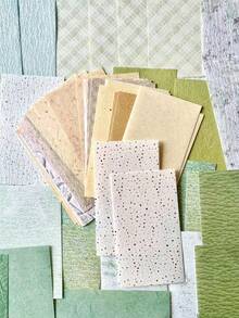 MOCARD 50 pièces/paquet Papier à lettre rétro minimaliste pour scrapbooking, papier décoratif artisanal DIY, cadeau pour les vacances, matériel de collage fait main, planner de scrapbooking personnalisé, fournitures de papeterie scolaire, fournitures scolaires, rentrée scolaire - Jaune citron - Voir 11