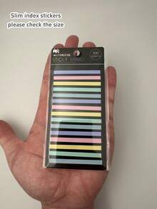 1 Set 300pcs Morandi Macaron Thin Fluorescent Index Tabs, Semi-Transparent PET Self-Adhesive Page Markers, Writable & Reusable Sticky Notes For Book Annotation, No Residue, No Damage To Pages, Waterproof High-Bright Translucent Index Tabs For Reading & Classification - one-size - View 3