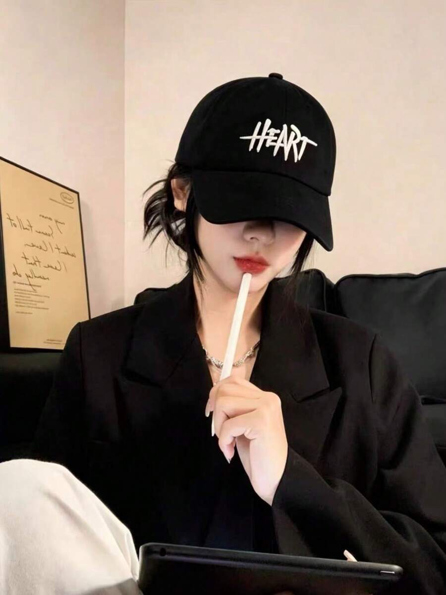 1 buah Topi Baseball Unisex Aneka Warna, Topi Pelindung Matahari Mahkota Dalam Lembut dengan Bordir Huruf, Perlindungan UV untuk Aktivitas Luar Ruangan Kasual Sepanjang Musim