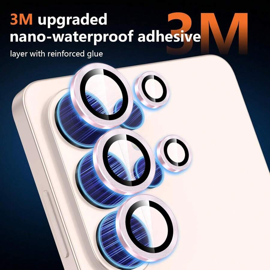 Eagle Eye CD Texture Lens Film, Compatible With Samsung Galaxy A26/A36/A56/A57/A37/S26/S26 Plus/S26 Ultra/S25 FE/25 Edge/A07/A17 Camera Lens Protector, Lens Protection Film, Lens Protection Pad, Full Coverage High Definition Protection, Scratch-Resistant Wear-Resistant Tempered Glass, Bubble-Free Adhesive, Clear Photos, Fashionable Decoration, Easy Installation, Durable, Stylish And Beautiful, Waterproof, Shockproof, Scratch-Resistant