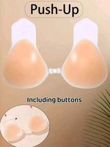 Sujetador de silicona sin espalda con efecto push-up, sujetador adhesivo invisible con efecto elevador, adecuado para bodas y trajes de baño - Multicolor - Ver 2