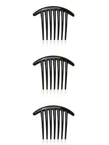 3/1pc French Style Hair Comb, Women's Bun Styling Tool, INS Style, All-Season Essential, Commute/Date/Daily Fashion Hair Accessory - Multicolor - View 12