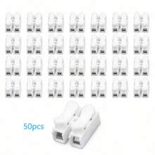 100pcs Multi-Specification Optional, Quick Terminal Connector, Push-In Connector, 2-Pin Flame Retardant LED Light Connector, CH-2 Quick Wiring Terminal 2-Position Press-Type Wire Clamp Terminal Light Fixture Self-Locking Terminal Wiring Connector Wiring Tool - Multi-color - View 7