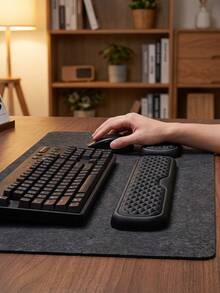1pc Keyboard Mouse Wrist Rest, Ergonomic Computer Wrist Support Pad, Soft Memory Foam Arm Pad, Suitable For Office Desk, Palm Hand, Laptop Typing - A - View 5