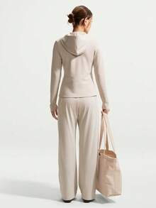 Nike 女款 AS W NK CHILL KNIT 長袖拉鍊連帽針織運動衫 IM8380-236 - 棕色 - 查看 5
