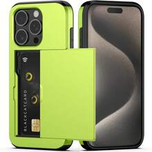 2合1防摔PC卡槽手機殼，相容 Apple 18 Pro Max 18 Pro 17 Pro Max 17 Pro 17e 16E 15 14 13 12 11 7 8 XR X/XS XS Max，相容 Galaxy S26 Ultra S25 Ultra A37 A57 A56 A55 A17 S25 FE S26 FE A14 A15 A16 A26 A36 A35 A25，亦相容 P30 P30 Pro，2合1防震手機保護套，卡槽錢包設計 - 綠色 - 查看 8