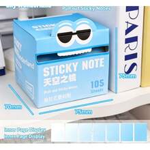 105 Sheets Pearl Texture Self-Adhesive Sticky Notes, Cute Monster Pattern Transparent Sticky Note Roll, Fun Rainbow Cartoon Memo Pad, Tear-Off Writable Pages, Creative Practical Gift For Teachers And Students Back To School Season, Suitable For School Classroom Office Desk Organization, Suitable For Color Coding Replacement, Multi-Function Planner Marker Memo Stickers - A - View 11