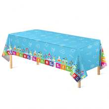 1pc/3pcs Fun Science Experiment Theme Disposable Plastic Tablecloth, Suitable For Science Theme Birthday Party, School Event, Children's Party, Study Tour Activity Party Decoration 137*274cm - Multicolor - View 5