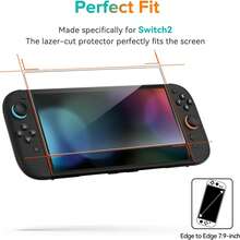 XINHONGYU Switch 2 Console Screen Protector, 7.9 Inch, Switch 2 Tempered Glass Screen Protector, High Definition Transparent, Anti-Scratch, Easy Installation No Bubbles - View 4