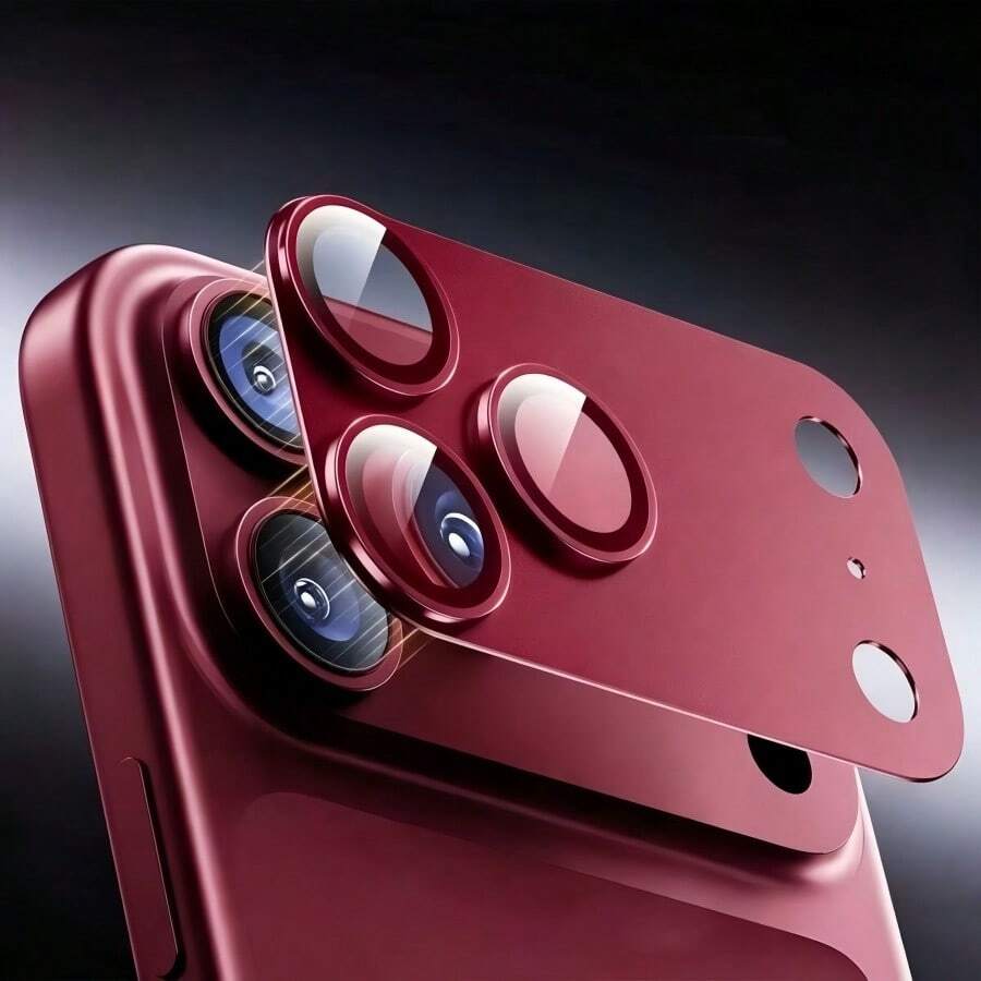2026 New Burgundy, Compatible With Iphone 18 Pro Max/18 Pro Camera Lens Protector, Anti-Scratch Lens Film, AR High Definition Glass, Fashion Design Premium Phone Accessory