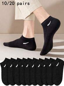 30/10 Pairs Men's Sports Socks, Versatile Short Socks, Soft And Lightweight, Multi-Functional Low-Cut Ankle Socks, Women's Long Socks And Stockings, Fitness, Autumn - Multicolor - View 2