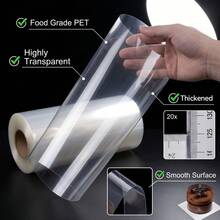 Transparent Cake Collar Apron, 1 Roll Mousse Cake Collar Roll, Suitable For Chocolate Mousse Cake Decoration, Perfect For Celebrating Christmas Halloween Thanksgiving , Baking Supplies Cake Tools - Multicolor - View 6