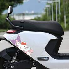 SANRIO 1pc Hello Kitty Cartoon Cute Anime Character Sticker, Self-Adhesive Plastic Sticker, Waterproof And Scratch-Resistant, Semi-Matte Surface, Used For Car Door Window Decoration, Car Stickers, Add Shine To Car Body, Holiday Gift, Great Gift For Family And Friends - A - View 6