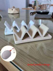 Unique Modern Design Wavy Soap Dish, Faux Agate With Base Soap Box Soap Holder Soap Tray, Suitable For Shower, Countertop, Kitchen Sink, Anti-Slip Soap Rack, Rust-Proof Soap Storage Box, Suitable For Home And Hotel - Multicolor - View 9