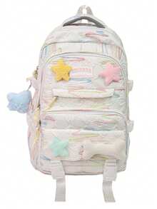 Dedoo Large Capacity School Bookbag, College University Campus Backpack,Multi‑Pocket Buckle, Sweet Aesthetic Backpack For Teen Girls Back To School - Multicolor - View 11