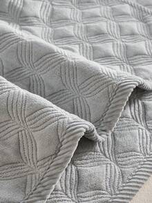 SANMOSPIN 1PC Solid Color Plush Sofa Cover - Modern Non-Slip Warm Sofa Protector, Same Color Edged Sofa Cushion, Suitable For 1-4 Seater Sofas - Machine Washable Polyester Home Decor - Light Grey - View 8
