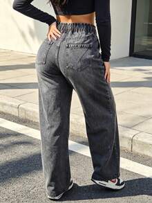 Women Jeans - Gray black - View 4
