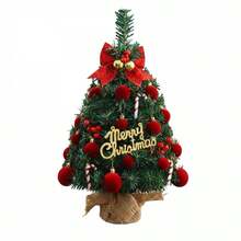 Desktop Christmas Tree, Mini Holiday Desk Ornament Home Decor Party Favor - Green - View 7