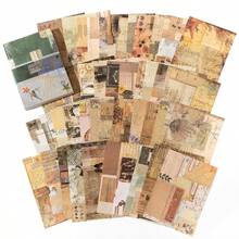 1 Pack 50/100pcs Dawn And Dusk Series Material Paper, Large Quantity Aesthetic Decorative Craft Paper, Suitable For Planner, Scrapbook, Vintage Crafts - Multiple Styles - View 7