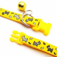 Personalized Soft Cat Adjustable Collar With Bell, Cat Collar, Custom Pet Name Tag, Adjustable Basic Collar, Suitable For Medium And Small Dogs, Cats, Kittens And Puppies, With Buckle - Multicolor - View 7
