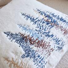 LCUHPCL 1pc Nordic Style Winter Forest 3D Embroidered Pillow Case, Suitable For Bedroom, Living Room, Sofa, Daily Use, Party And Various Occasions - Multicolor - View 10