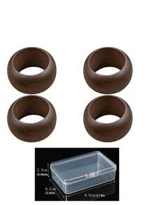 Wooden Napkin Rings Round Rustic Style Napkin Vintage Table Decor Suitable For Dinner Party Wedding Table - Multicolor - View 15