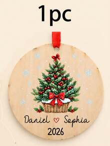 Custom Couple Christmas Tree Ornament 2026, Personalized Holiday Hanging Decor, Romantic Xmas Tree Decoration, Customized Name Keepsake For Home, Customizable Christmas Gift For Couples, Festive Seasonal Ornament, Christmas Decorations, Family - Style C - View 10