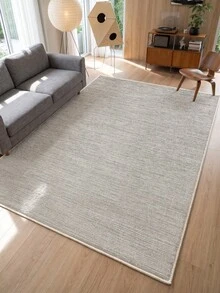 1pc Light Gray Minimalist Living Room Rug, Suitable For Kitchen, Dining Room, Bedroom, Room Holiday Decor, Indoor/Outdoor, Office, Lobby, Anti-Slip Doormat, Bathroom Rug, Hallway, Study Gaming Area Rug - Light Grey - View 6