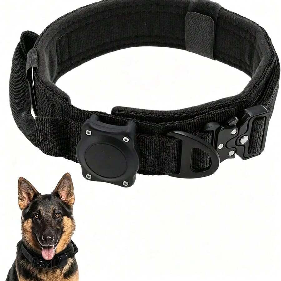 Tactical Dog Collar, Heavy Duty Nylon Dog Collar With Quick Release Buckle And Control Handle, Adjustable Pet Collar For Medium To Large Dog Training, Walking, Outdoor - Multicolor - View 1