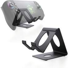 Dudukan Konsol Game Genggam Logam untuk Meja, Alas Konsol Game Silikon Anti Selip, Desain Ventilasi Terbuka, Cocok untuk ROG Ally/Ally X, Steam Deck/OLED, Switch 2, PS Portal dan Legion Go, Rak Display dan Penyimpanan Konsol Game Genggam untuk Meja. - View 1