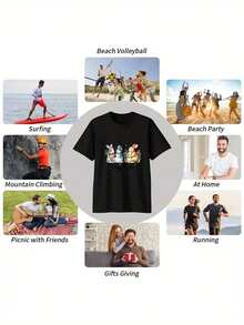 Camisetas de hombre - Negro - Ver 5