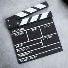 1 buah Papan Klapper Film Kayu, Dekorasi Meja Kreatif, Alat Peraga Fotografi, Dekorasi Ruangan, Dekorasi Rumah, Dekorasi Liburan, Cocok Untuk Penggunaan Dalam dan Luar Ruangan - B - View 5