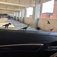 Mini Dinosaurs Easter Egg Decals Set Of 5 - Raptor T Rex Pterodactyl Car Window Vinyl Sticker - A - View 2
