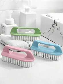 3/2/1pc Multi-Purpose Handheld Cleaning Brush, Household Plastic Laundry Brush, Multifunctional For Washing Basin, Shoes, Drying Rack, Cleaning Brush, And Hard Bristle Board,Face,Scrubbing Board, Essential Home Cleaning Tool - Multicolor - View 3